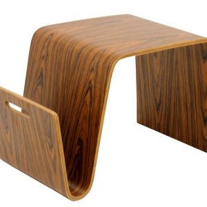 Mesa NEREA, baja, madera curvada, palo rosa