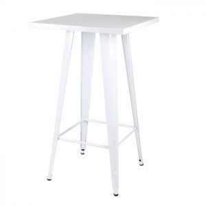 Mesa TOL, alta, acero, blanca, 60x60 cms