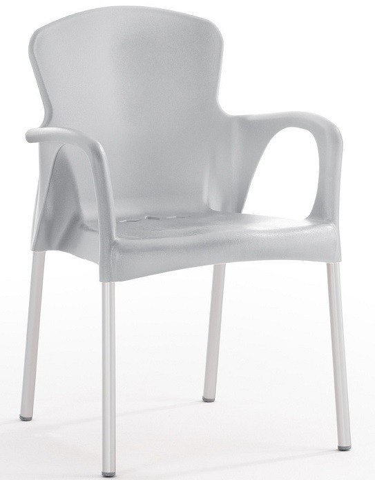 Sillón SENA, apilable, polipropileno gris*