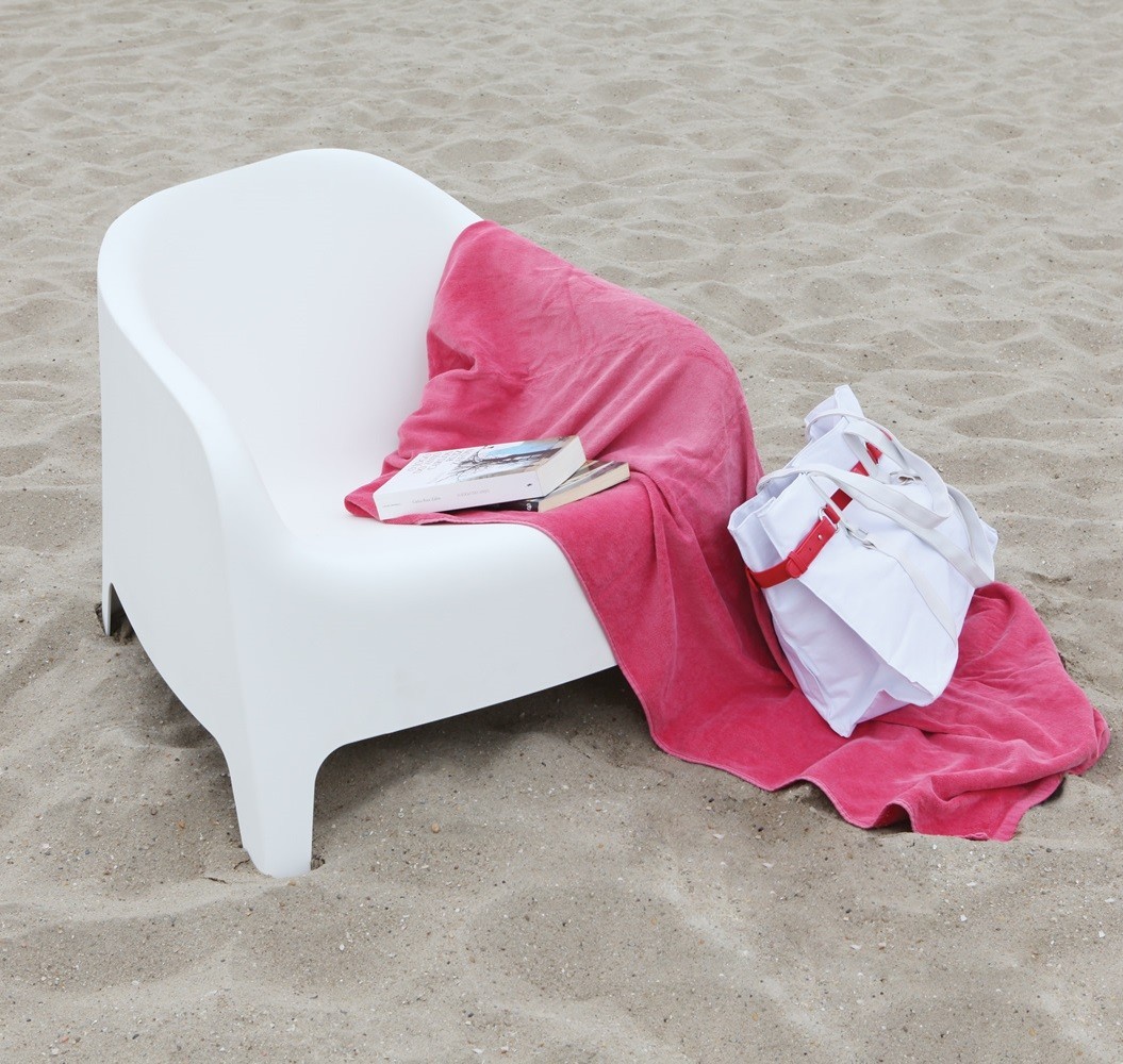 Sillón SUNNY BIG, apilable, polipropileno blanco - Imagen 2