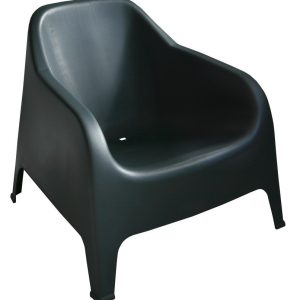 Sillón SUNNY BIG, apilable,  polipropileno negro