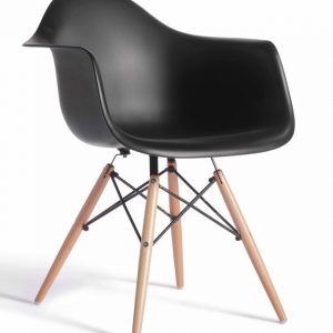 Sillón TOWER PP, madera, polipropileno negro