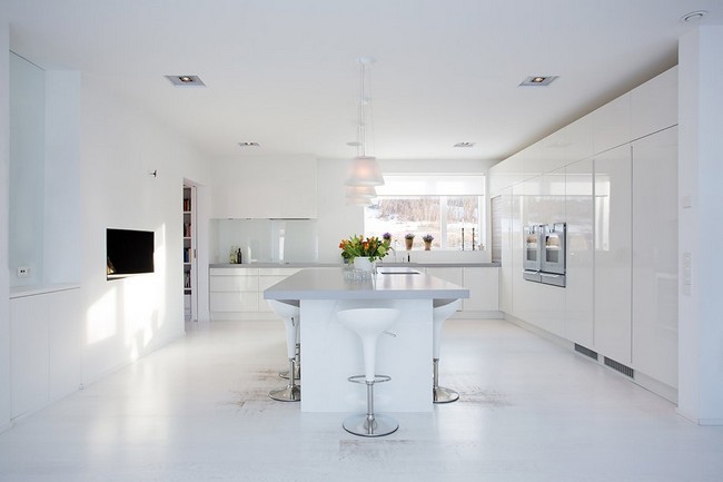 Taburete AUSTIN ( M ), cromado, abs blanco - Imagen 2