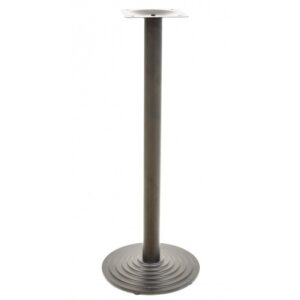 Mesa alta EBRO, negra, base de 110 cms y tapa de 60x60 cms. Color a elegir, Tableros de 60x60 cms: BILAMINADO VINTAGE HD7346