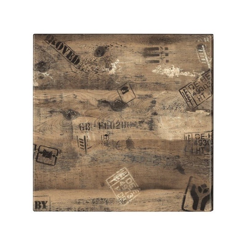 Mesa BAHIA, abatible, plata, base de 72 cms y tapa 60 x 60 cms. Color a elegir, Tableros de 60x60 cms: WERZALIT SM - EX WORKS 122 - Imagen 2