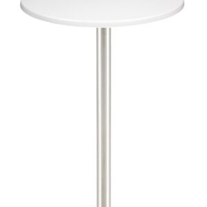 Mesa BENAGIL, alta, acero inoxidable, base de 110 cms y tapa 70 cms. Color a elegir, Tableros de 70 cms: WERZALIT SM - BLANCO 01