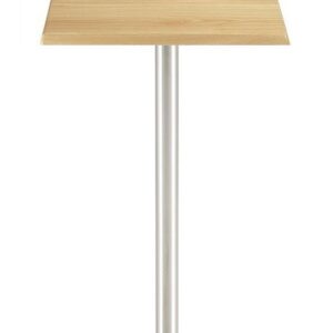 Mesa BENAGIL, alta, acero inoxidable, base de 110 cms y tapa 70 x 70 cms. Color a elegir, Tableros de 70x70 cms: WERZALIT SM - HAYA 19
