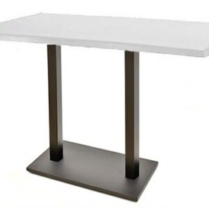 Mesa BEVERLY, alta, negra, base rectangular y tapa de 110x70 cms. Color a elegir, Tableros 110x70 cms: WERZALIT SM - BLANCO 01