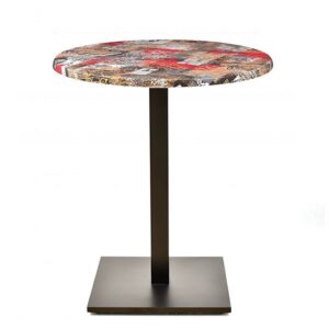 Mesa BEVERLY, negra, base de 72 cms y tapa de 60 cms. Color a elegir, Tableros de 60 cms: WERZALIT ALEMANIA - BABYLON 213