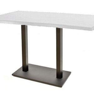 Mesa BEVERLY, negra, base rectangular y tapa de 110 x 70 cms. Color a elegir, Tableros 110x70 cms: WERZALIT SM - BLANCO 01