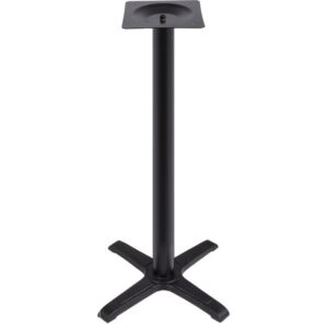 Mesa CARIBE, alta, negra, base de 110 cms y tapa de 70 x 70 cms. Color a elegir, Tableros de 70x70 cms: BILAMINADO VINTAGE HD7346