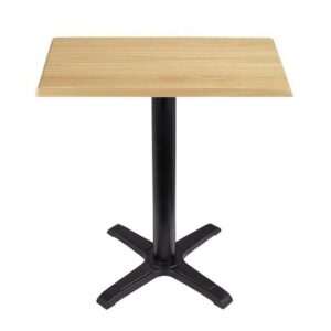 Mesa CARIBE, negra, base de 72 cms y tapa de 60 x 60 cms. Color a elegir, Tableros de 60x60 cms: WERZALIT SM - HAYA 19