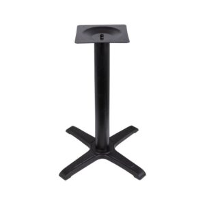Mesa CARIBE, negra, base de 72 cms y tapa de 60 x 60 cms. Color a elegir, Tableros de 60x60 cms: BILAMINADO VINTAGE HD7346