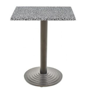 Mesa EBRO, negra, base de 72 cms y tapa de 60x60 cms. Color a elegir, Tableros de 60x60 cms: WERZALIT ALEMANIA - PIAZZA 102