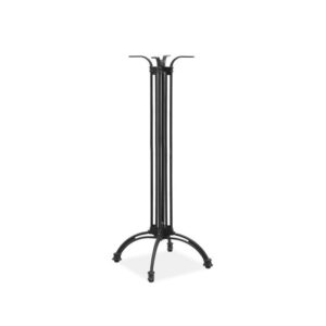 Mesa EIFFEL NEW, alta, aluminio, 4 pies, negra, base de 108 cms y tapa 60 x 60 cms. Color a elegir, Tableros de 60x60 cms: BILAMINADO VINTAGE HD7346