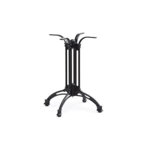 Mesa EIFFEL NEW, aluminio, 4 pies, negra, base de 70 cms y tapa 70 cms. Color a elegir, Tableros de 70 cms: BILAMINADO VINTAGE HD7346