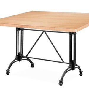 Mesa EIFFEL NEW, rectangular, aluminio, negra, tapa 110 x 70 cms. Color a elegir, Tableros 110x70 cms: WERZALIT SM - HAYA 19