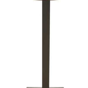 Mesa ELBA, alta, negra, base de 110 cms y tapa de 60 cms. Color a elegir, Tableros de 60 cms: WERZALIT SM - MARRÓN ÓXIDO 223