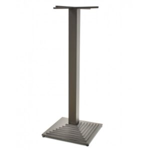 Mesa ELBA, alta, negra, base de 110 cms y tapa de 70 x 70 cms. Color a elegir, Tableros de 70x70 cms: BILAMINADO VINTAGE HD7346