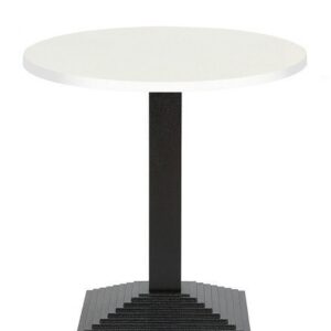 Mesa ELBA, negra, base de 72 cms y tapa de 60 cms. Color a elegir, Tableros de 60 cms: WERZALIT SM - BLANCO 01