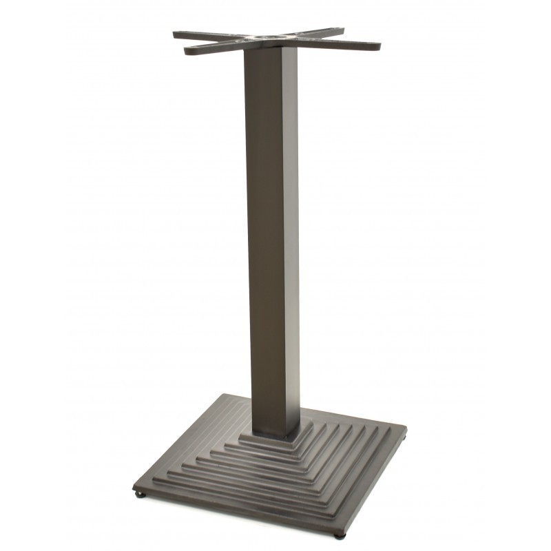 Mesa ELBA, negra, base de 72 cms y tapa de 70 x 70 cms. Color a elegir, Tableros de 70x70 cms: WERZALIT SM - FINDUS 295