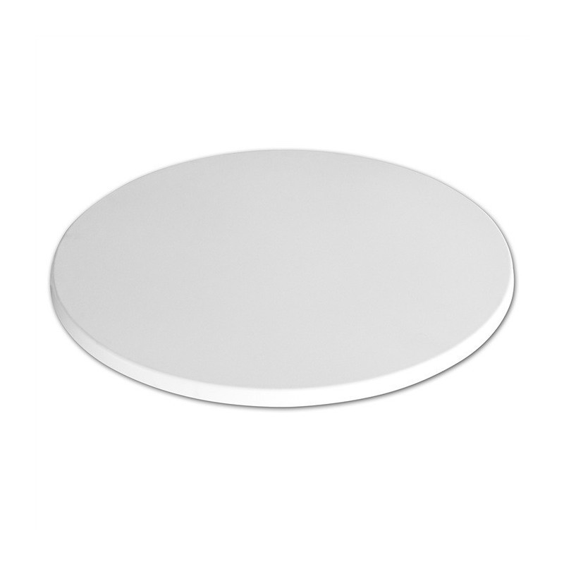 Mesa ELISEO, alta, fundición, 4 pies, negra, base de 108 cms y tapa 60 cms. Color a elegir, Tableros de 60 cms: WERZALIT SM - BLANCO 01 - Imagen 2