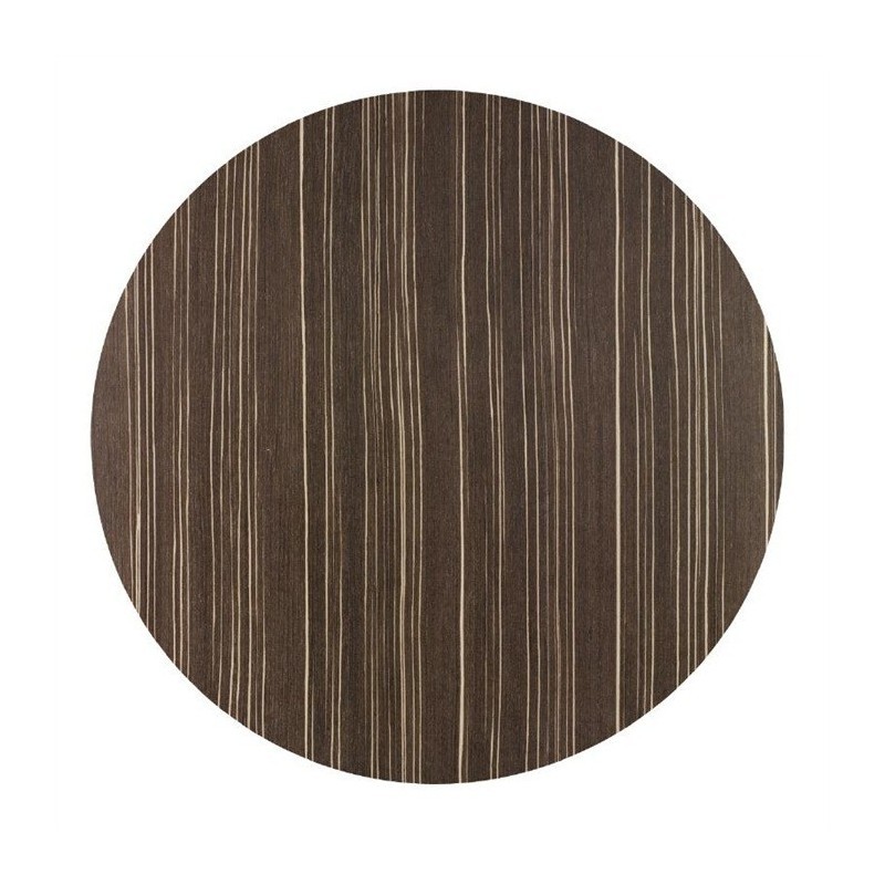Mesa IPANEMA, alta, acero inoxidable, base de 110 cms y tapa 60 cms. Color a elegir, Tableros de 60 cms: WERZALIT ALEMANIA - SAFARI BROWN 76 - Imagen 2