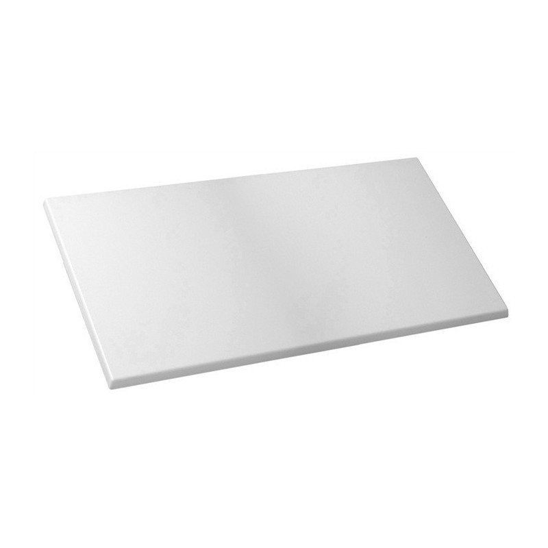 Mesa IPANEMA, alta, acero inoxidable, tapa 110 x 70 cms. Color a elegir, Tableros 110x70 cms: WERZALIT SM - KABANA RED 271 - Imagen 7