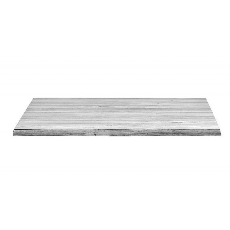 Mesa IPANEMA, alta, acero inoxidable, tapa 110 x 70 cms. Color a elegir, Tableros 110x70 cms: WERZALIT SM - KABANA RED 271 - Imagen 3