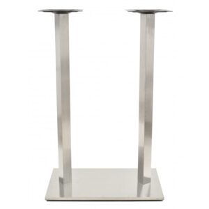 Mesa IPANEMA, alta, acero inoxidable, tapa 120 x 80 cms. Color a elegir, Tableros 120x80 cms: WERZALIT SM - BLANCO 01