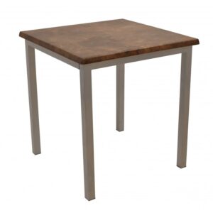 Mesa LIRIO, metal, base de 65 x 65 cms y tapa 70 x 70 cms. Color a elegir, Tableros de 70x70 cms: BILAMINADO VINTAGE HD7346