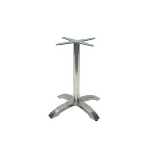 Mesa MILAN, aluminio, 4 radios, base de 72 cms y tapa 60 cms. Color a elegir, Tableros de 60 cms: BILAMINADO VINTAGE HD7346