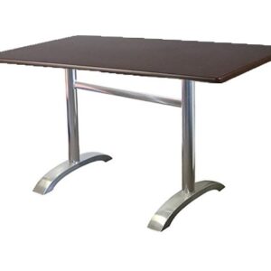 Mesa MILAN, aluminio, tapa 110 x 70 cms. Color a elegir, Tableros 110x70 cms: WERZALIT SM - WENGUE 103