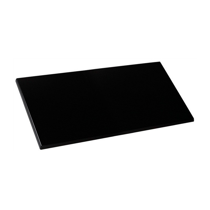 Mesa MILAN, aluminio, tapa 110 x 70 cms. Color a elegir, Tableros 110x70 cms: WERZALIT SM - NEGRO 55 - Imagen 2