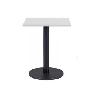 Mesa BOHEME, negra, base de 72 cms y tapa de 80 x 80 cms. Color a elegir, Tableros de 80x80 cms: WERZALIT SM - BLANCO 01