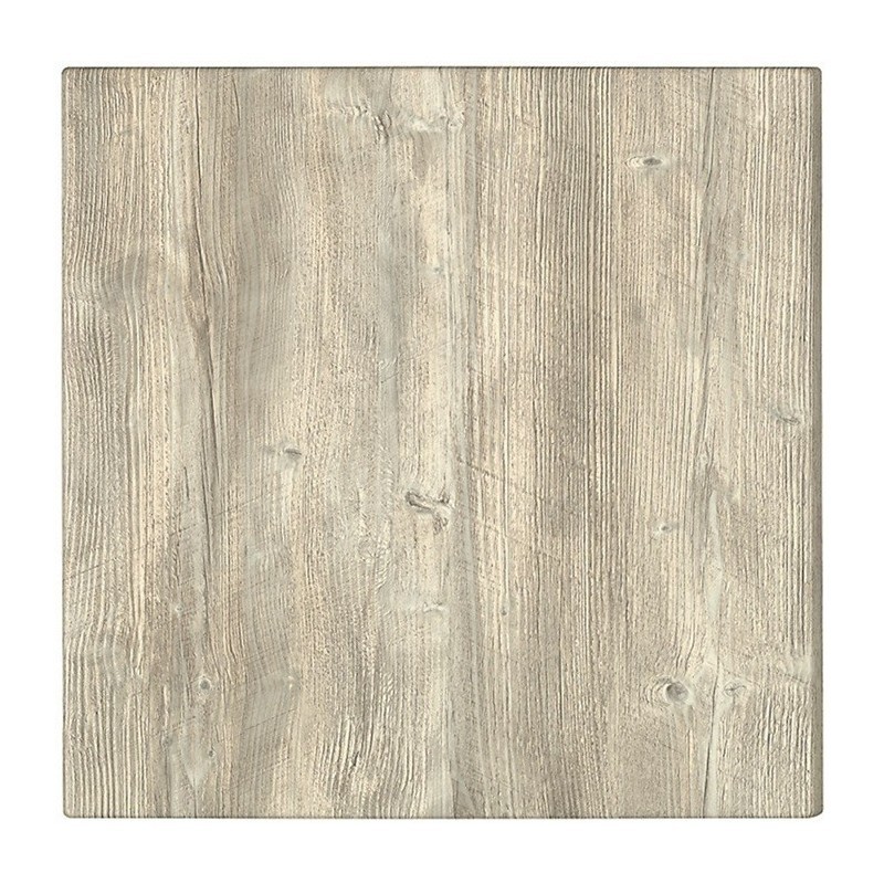 Mesa TOWER, madera, base de 71 cms y tapa de 60 x 60 cms. Color a elegir, Tableros de 60x60 cms: WERZALIT SM - PONDEROSA BLANCO 178 - Imagen 2