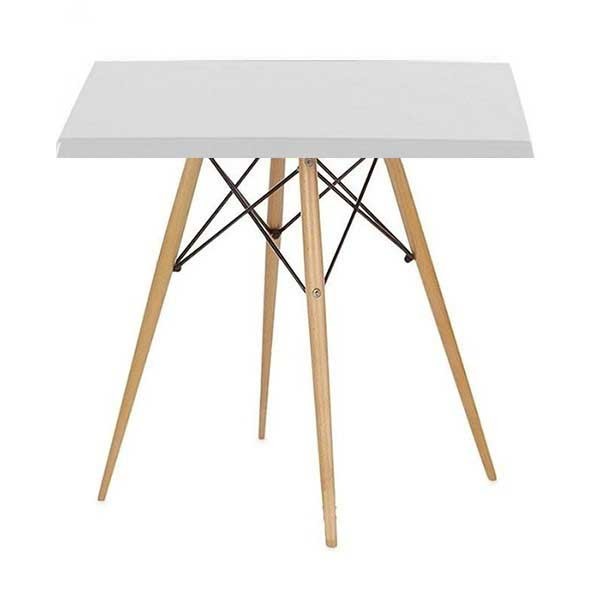 Mesa TOWER, madera, base de 71 cms y tapa de 70 x 70 cms. Color a elegir, Tableros de 70x70 cms: WERZALIT SM - BLANCO 01