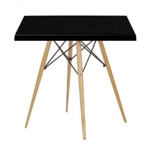 Mesa TOWER, madera, base de 71 cms y tapa de 80 x 80 cms. Color a elegir, Tableros de 80x80 cms: WERZALIT SM - NEGRO 55