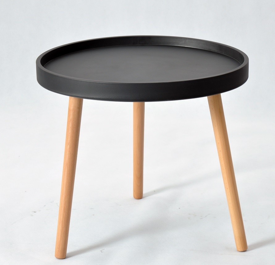 Mesa ANNIA ( M ), baja, madera, polipropileno negro