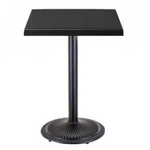 Mesa ARNO, negra, base de 72 cms y tapa de 80x80 cms. Color a elegir, Tableros de 80x80 cms: WERZALIT SM - NEGRO 55
