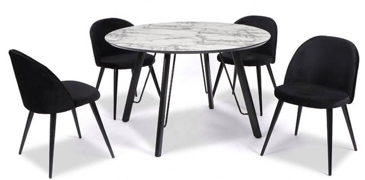 Mesa BIAGIO, metal, tapa DM imitación mármol, 120 cms de diámetro - Imagen 2