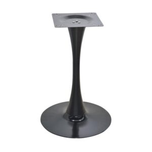 Mesa TULIP, base de 70 cms y tapa de 60 cms de diámetro. Color a elegir, Tableros de 60 cms: BILAMINADO VINTAGE HD7346, Base TULIP altura 70 cms: Negra