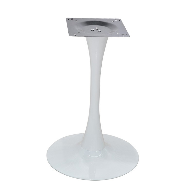 Mesa TULIP, base de 70 cms y tapa de 60 x 60 cms. Color a elegir, Tableros de 60x60 cms: WERZALIT SM - MARBLE ALMERIA 209, Base TULIP altura 70 cms: Blanca - Imagen 2