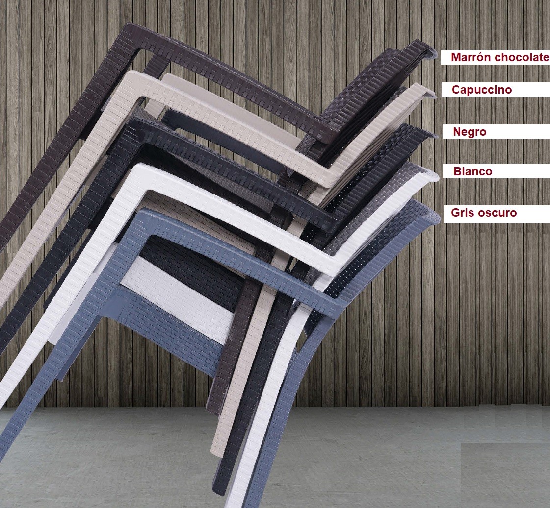 Silla LIDO, apilable, polipropileno negro - Imagen 2