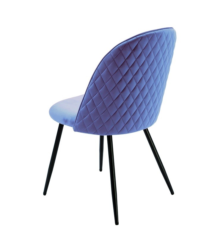 Silla MAGDA, metal, tapizado velvet azul - Imagen 2