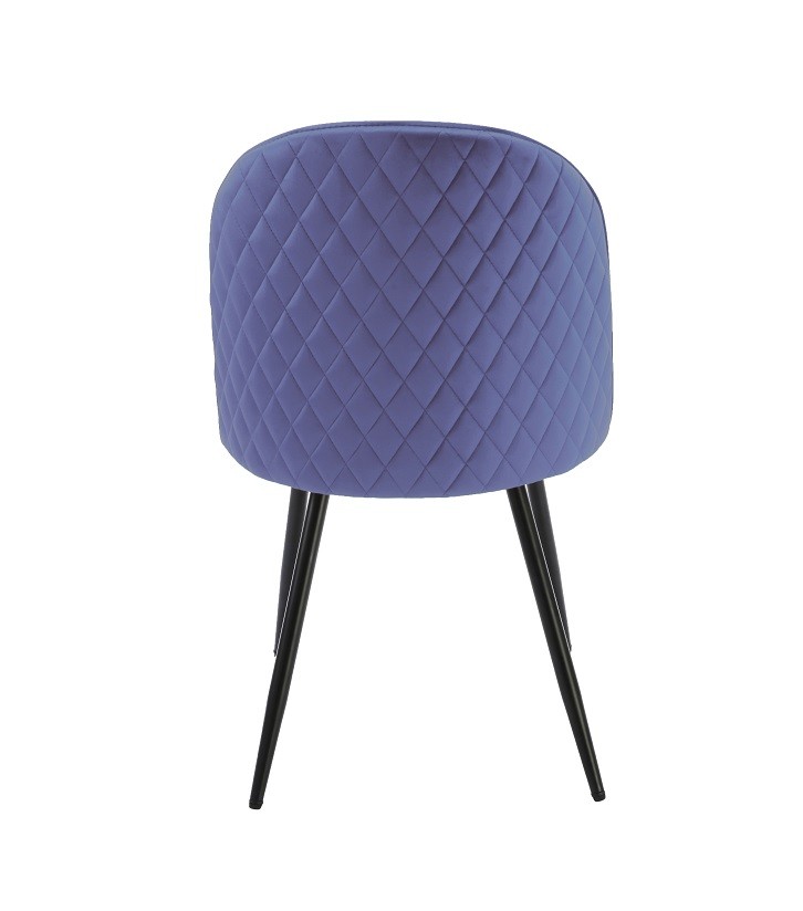 Silla MAGDA, metal, tapizado velvet azul - Imagen 3