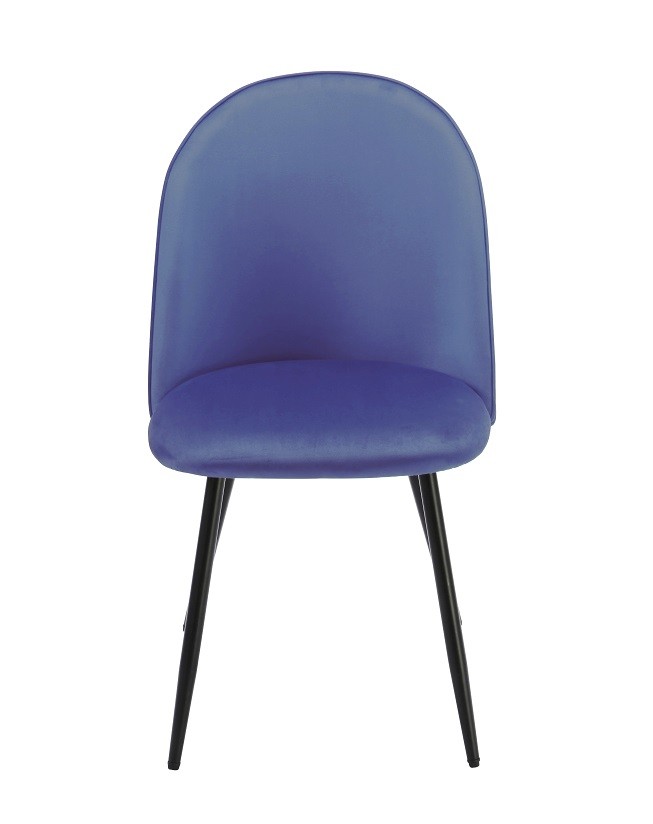 Silla MAGDA, metal, tapizado velvet azul - Imagen 5