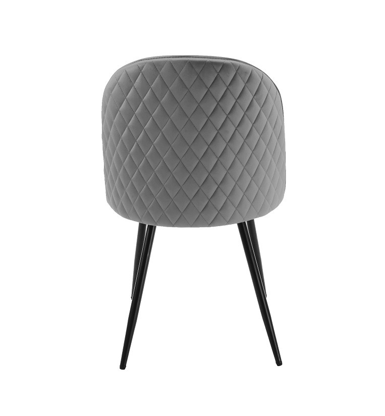 Silla MAGDA, metal, tapizado velvet gris - Imagen 3