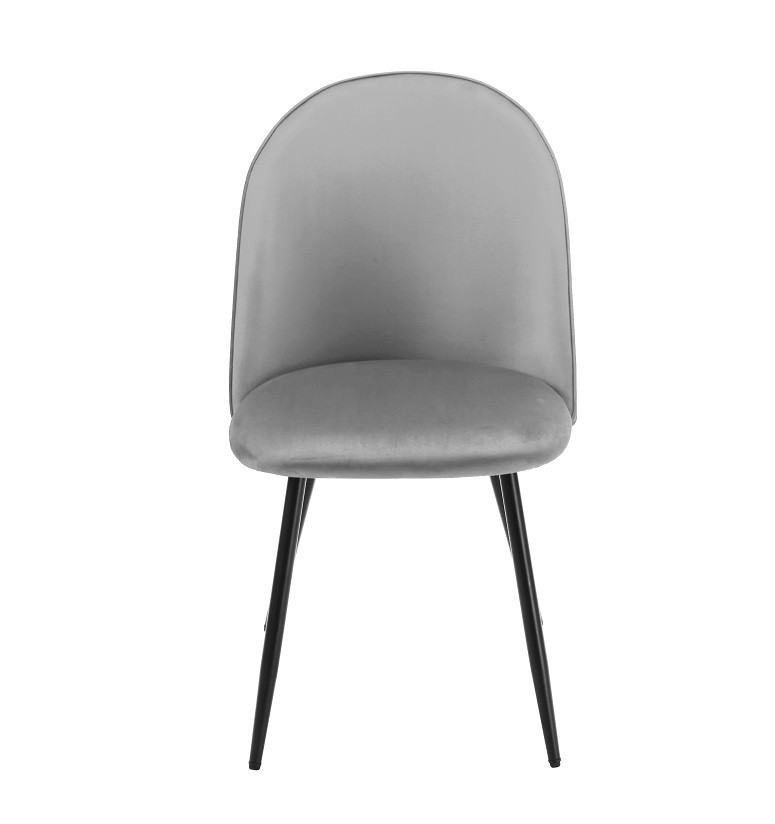 Silla MAGDA, metal, tapizado velvet gris - Imagen 5