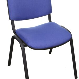 Silla NIZA PR52, chasis epoxi negro, tejido 3, color azul